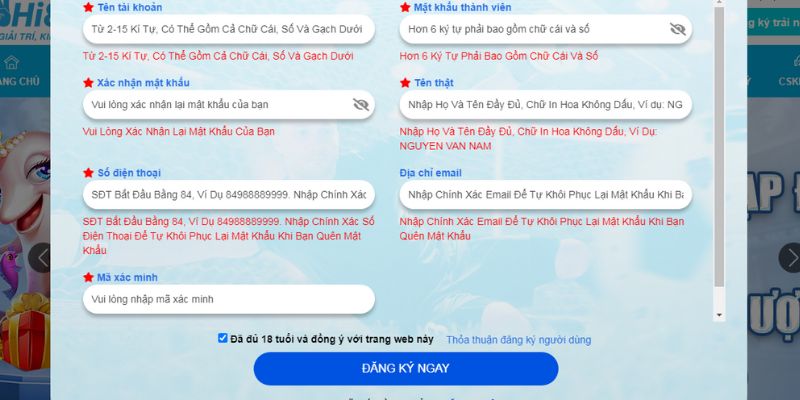 Thao tác đăng ký Hi88 trên web nhanh chóng đơn giản